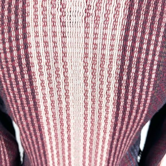 Nic+ Zoe Soft Cotton Blend Short Knit Jacket Pink Purple Tweed Fringe Size S - Picture 5 of 10